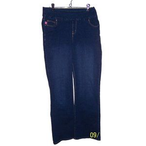 Woman Within Size 12W Elastic Waist 5 Pocket Jeans